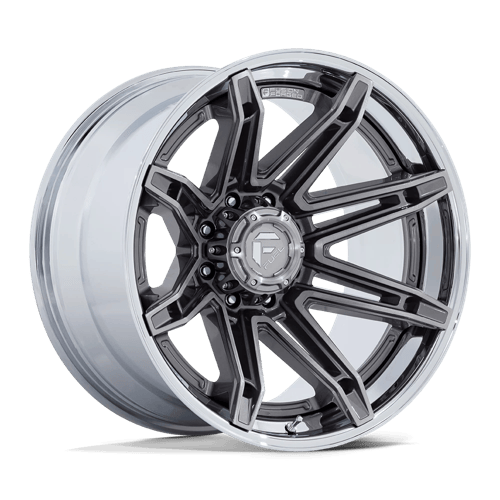 Fuel FC401 Brawl 22x10 6x135 -18mm Offset Platinum w/ Chrome Lip Wheel