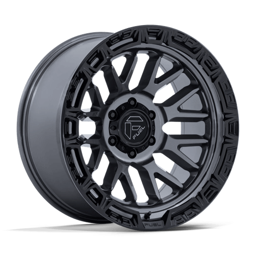Fuel FC890 Rail 20x10 6x139.7 -18mm Offset Gloss Gunmetal w/ Gloss Black Lip Wheel