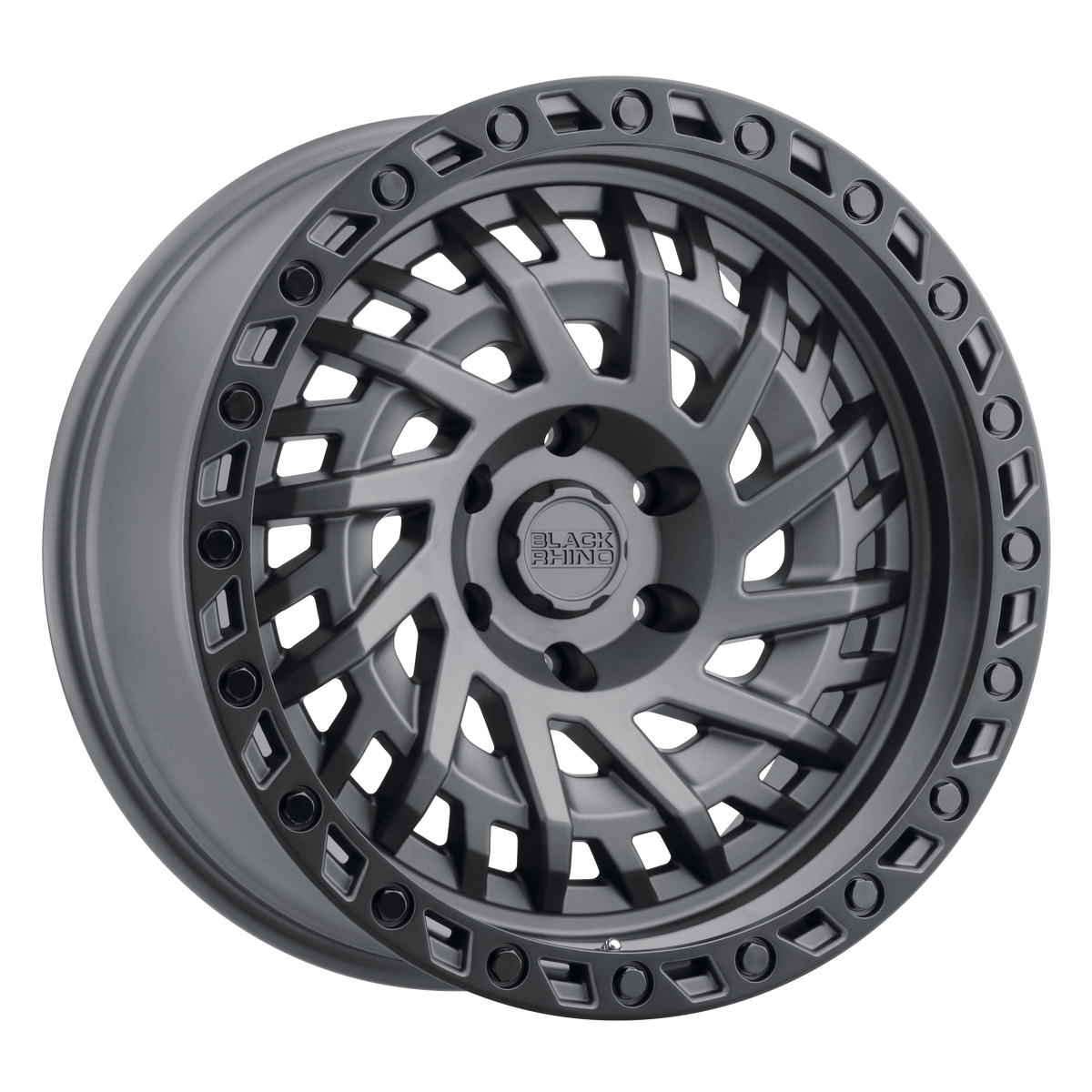Black Rhino Hard Alloys Shredder 20x9.5 5x127 +0mm Offset Matte Gunmetal w/ Black Ring Wheel