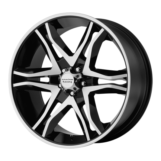American Racing AR893 Mainline 17x8 6x139.7 +25mm Offset Gloss Black Machined Wheel
