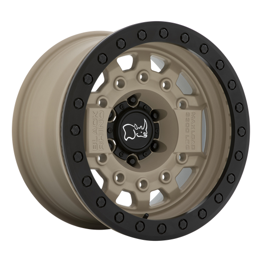 Black Rhino Hard Alloys Avenger Beadlock 17x8.5 6x139.7 -30mm Offset Desert Sand Wheel
