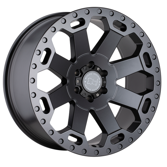 Black Rhino Hard Alloys Warlord 18x9 8x180 +12mm Offset Matte Gunmetal Wheel