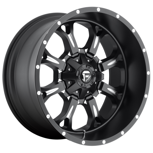 Fuel D517 Krank 18x9 6x135 +1mm Offset Matte Black Milled Wheel