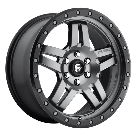 Fuel D558 Anza 18x9 5x127 +1mm Offset Matte Gunmetal Black Bead Ring Wheel
