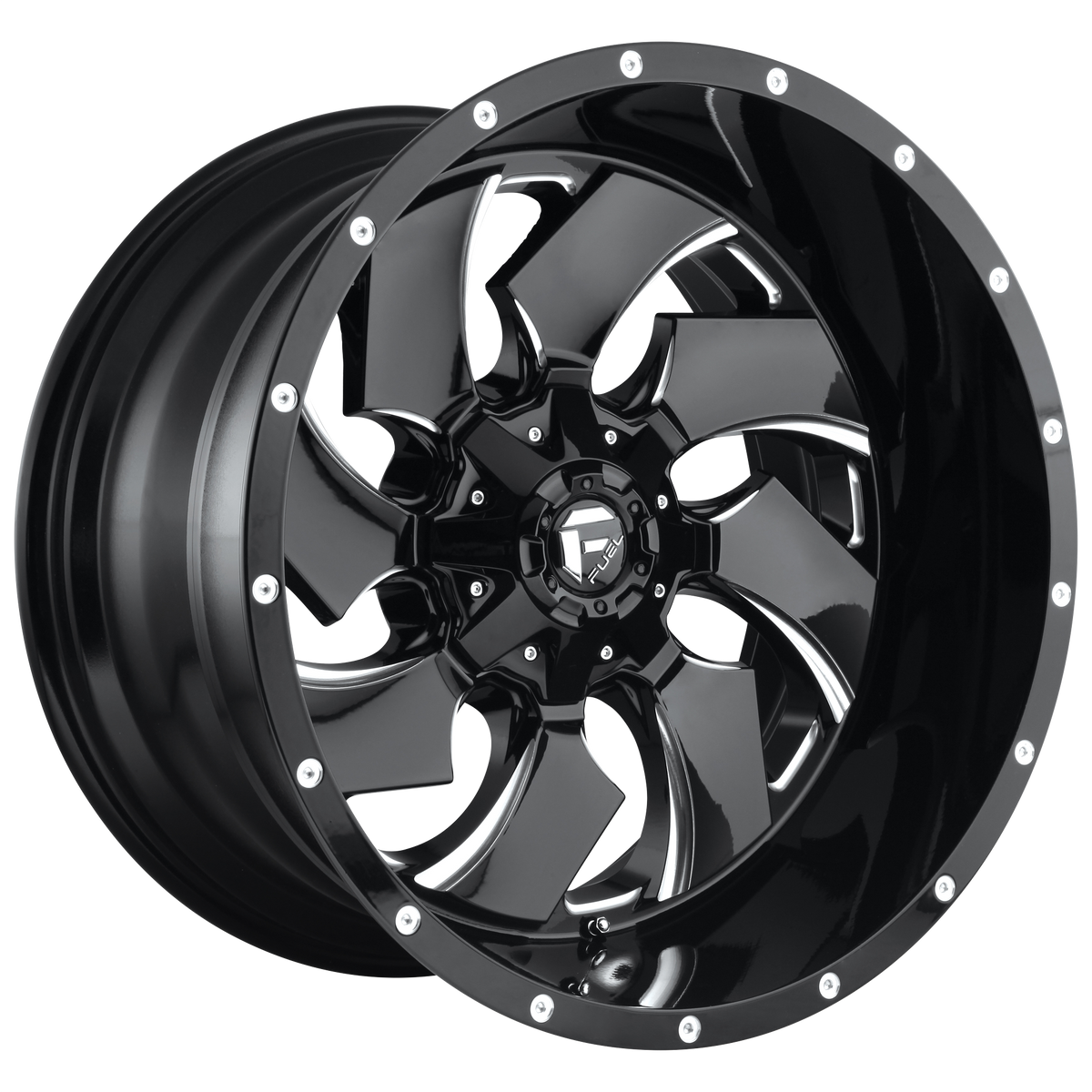 Fuel D574 Cleaver 20x9 8x165.1 +1mm Offset Gloss Black Milled Wheel