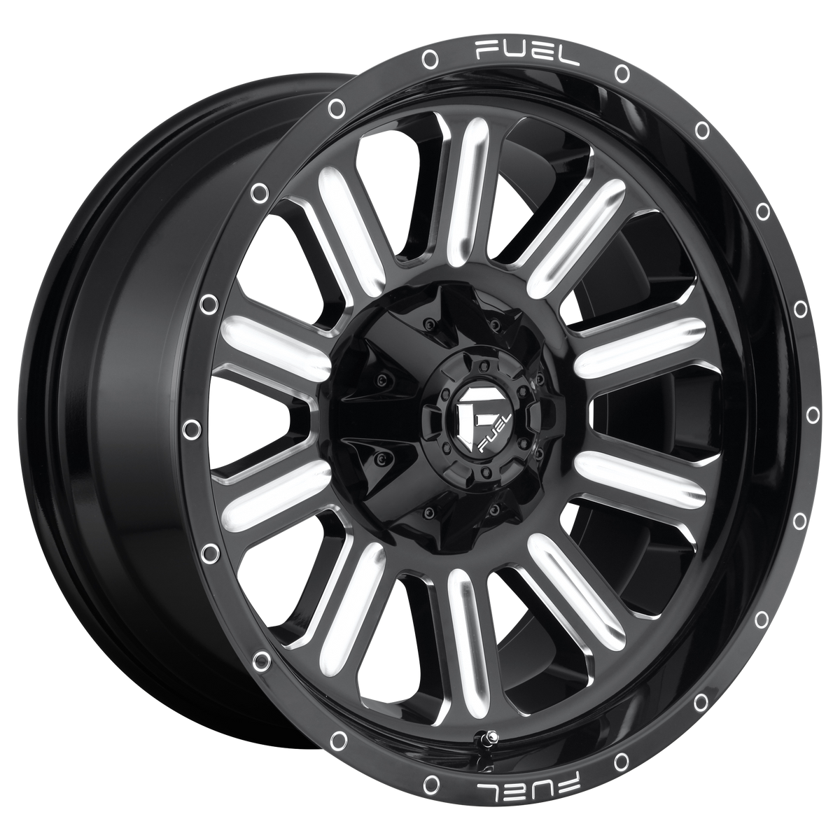 Fuel D620 Hardline 20x9 8x180 +20mm Offset Gloss Black Milled Wheel