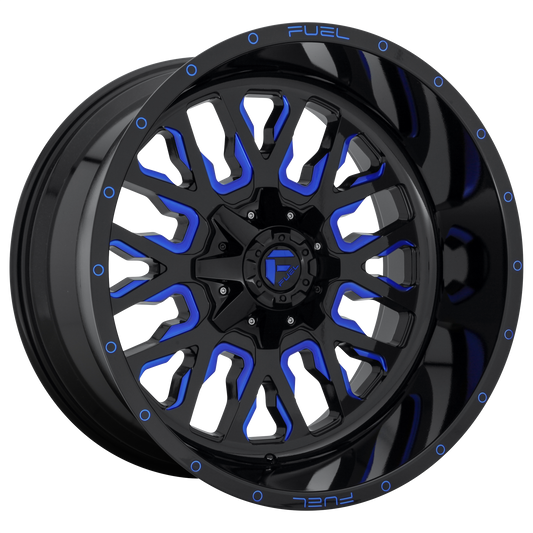 Fuel D645 Stroke 18x9 5x114.3 -12mm Offset Gloss Black w/ Blue Tint Wheel