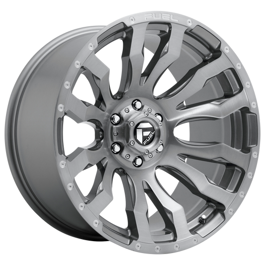 Fuel D693 Blitz Dually 20x8.25 8x210 -221mm Offset Platinum Wheel - Rear