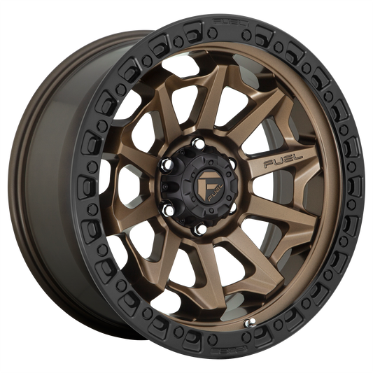 Fuel D696 Covert 15x8 5x139.7 -19mm Offset Matte Bronze Black Bead Ring Wheel