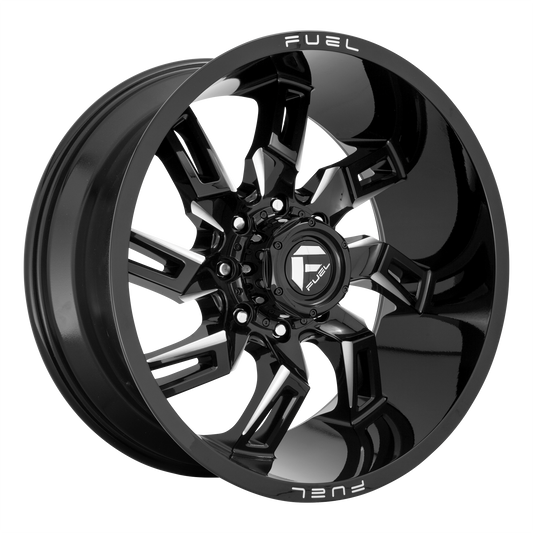 Fuel D747 Lockdown 22x10 8x165.1 -18mm Offset Gloss Black Milled Wheel
