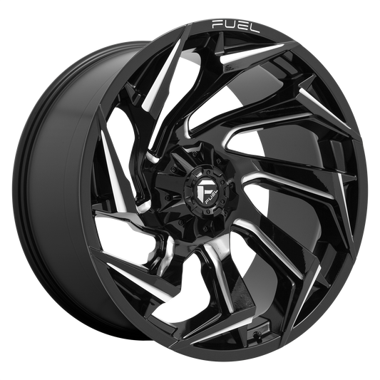 Fuel D753 Reaction 22x10 6x135 -18mm Offset Gloss Black Milled Wheel