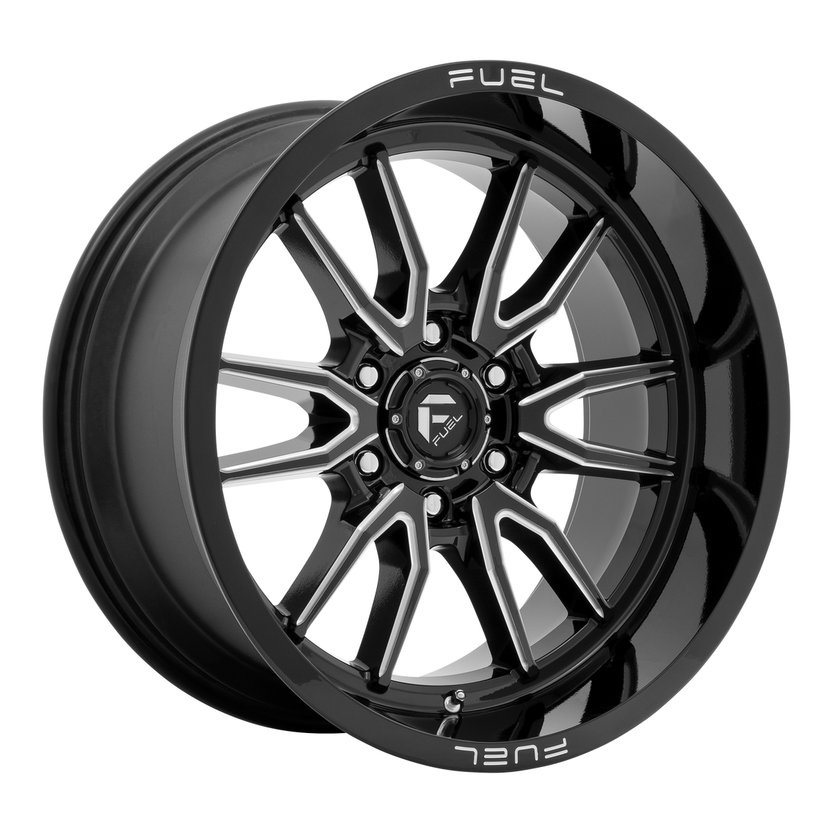 Fuel D761 Clash 20x9 8x180 +1mm Offset Gloss Black Milled Wheel