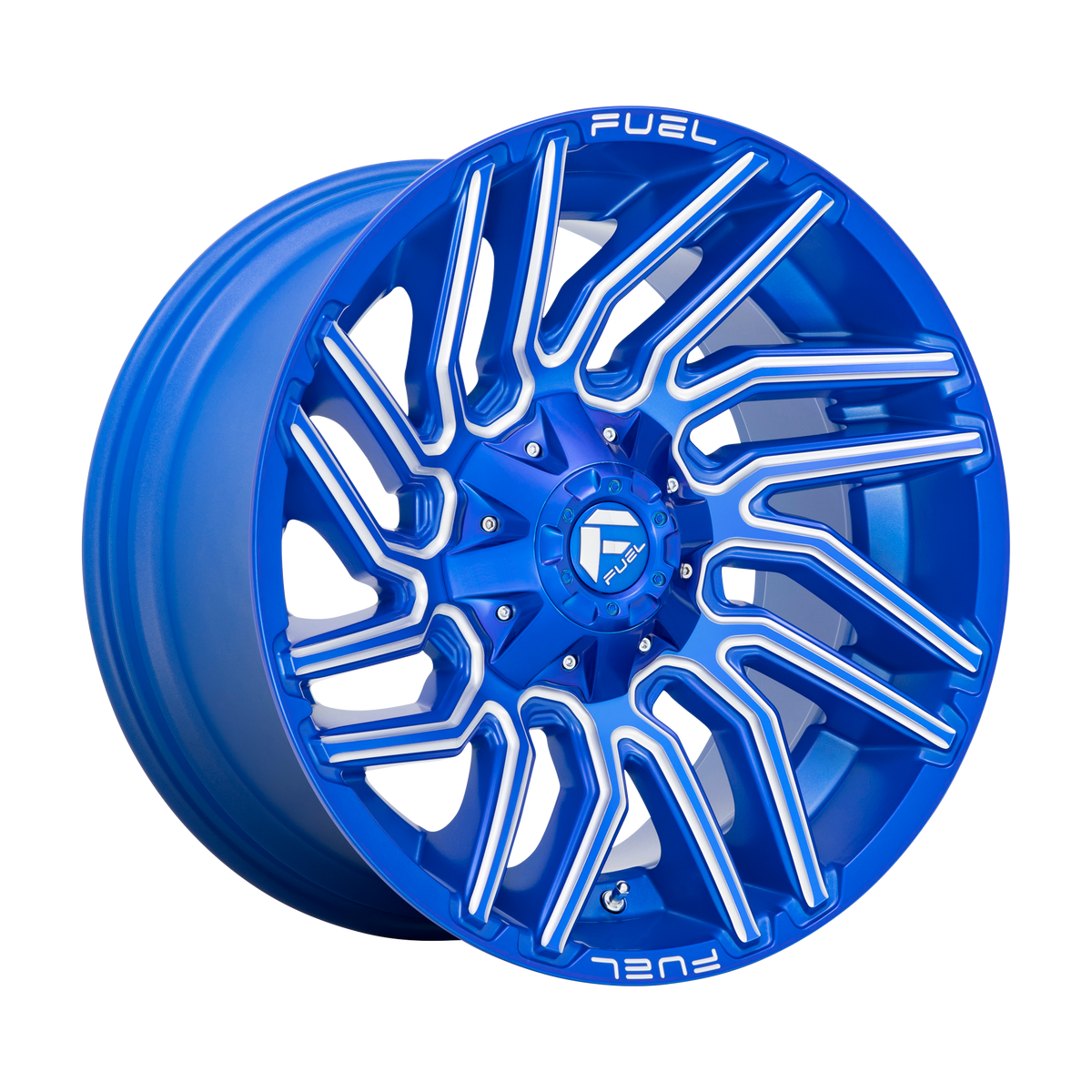 Fuel D774 Typhoon 20x9 8x165.1 +1mm Offset Anodized Blue Milled Wheel