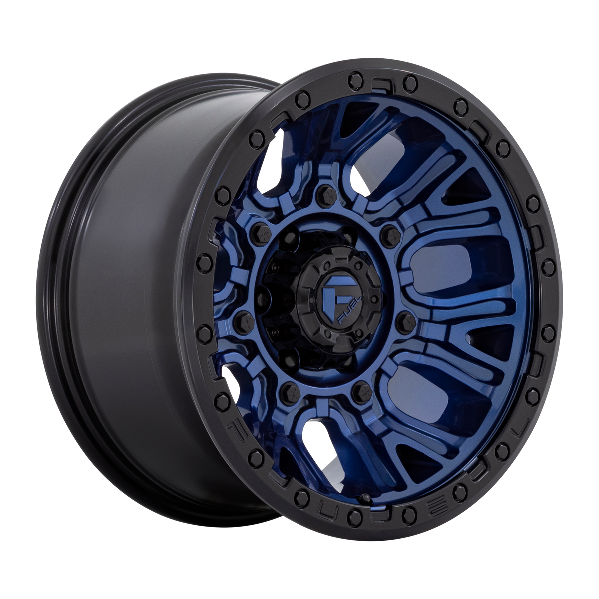 Fuel D827 Traction 20x10 5x127 -18mm Offset Dark Blue w/ Black Ring Wheel