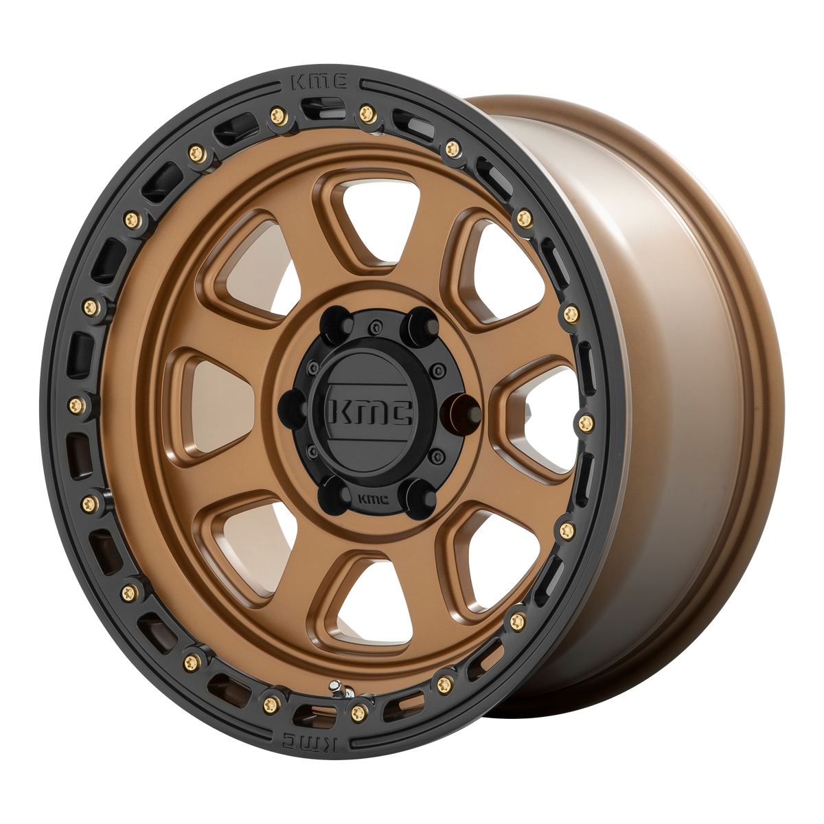 KMC KM548 Chase 18x9 8x165.1 +18mm Offset Matte Bronze w/ Black Lip Wheel