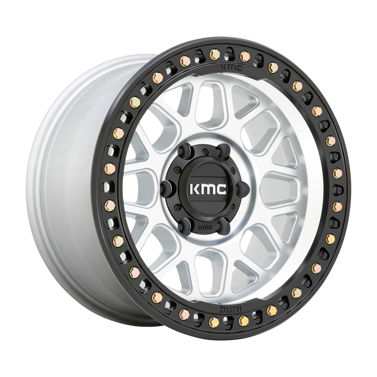 KMC KM549 Grs 17x9 5x127 +0mm Offset Machined w/ Satin Black Lip Wheel