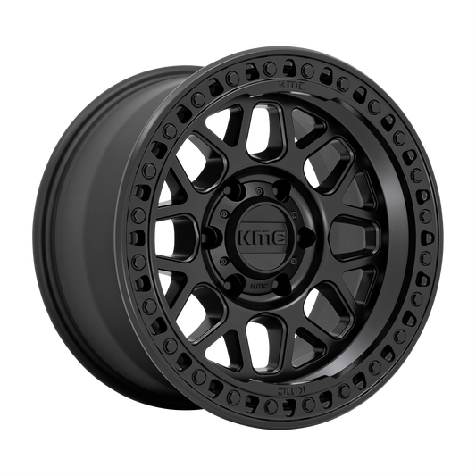 KMC KM549 Grs 17x8.5 6x139.7 +0mm Offset Satin Black Wheel