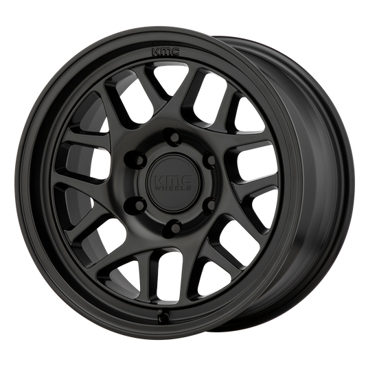 KMC KM717 Bully Ol 17x8.5 5x139.7 +0mm Offset Satin Black Wheel