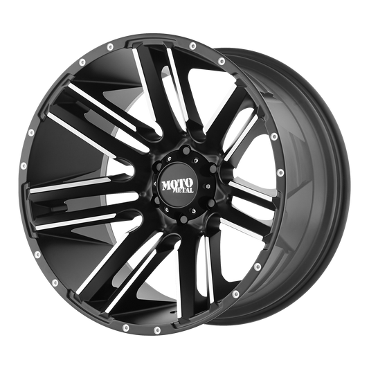 Moto Metal MO978 Razor 20x10 6x139.7 -24mm Offset Satin Black Machined Wheel
