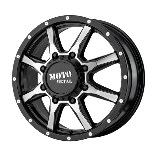 Moto Metal MO995 Dually 20x8.25 8x210 +127mm Offset Gloss Black Machined Wheel