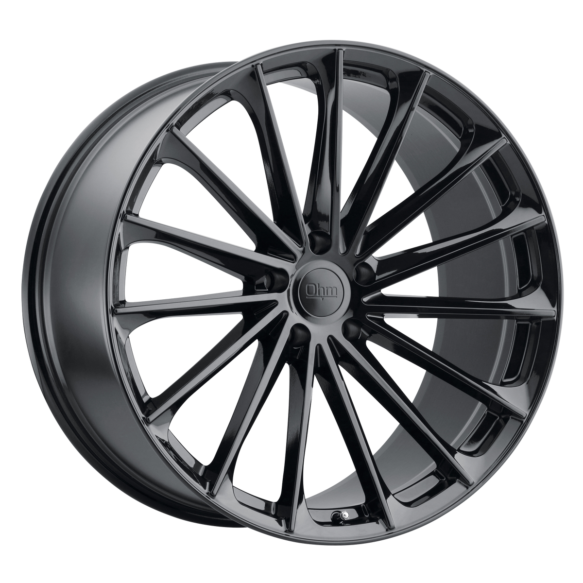 OHM Proton 17x7 5x114.3 +50mm Offset Gloss Black Wheel