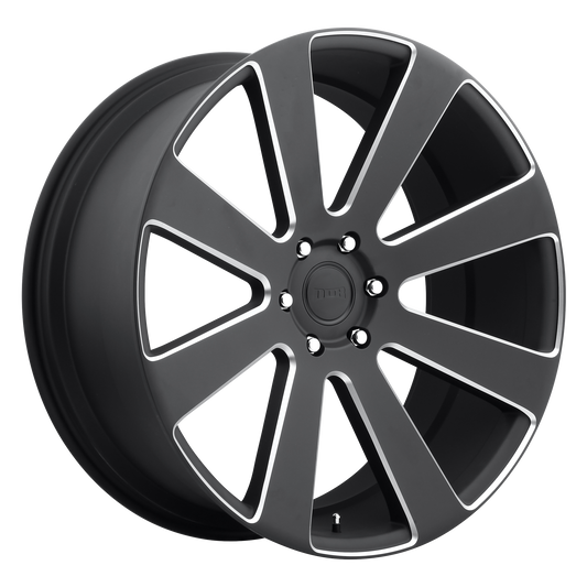 DUB S187 8-BALL 22x9.5 6x139.7 +20mm Offset Matte Black Milled Wheel