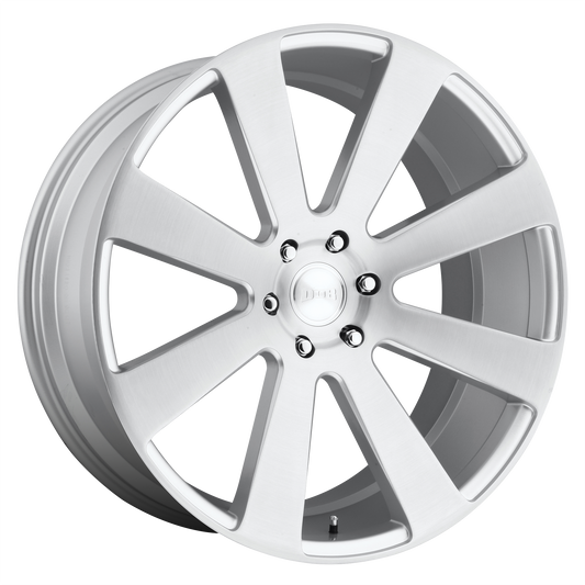 DUB S213 8-BALL 22x9.5 6x139.7 +20mm Offset Gloss Silver Brushed Wheel