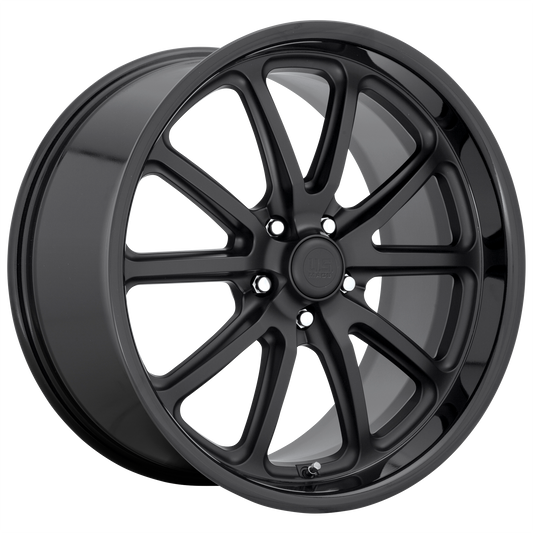 US Mag U123 Rambler 22x9 5x127 +1mm Offset Gloss Black Matte Black Wheel