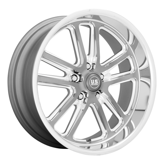 US Mag U130 Bullet 17x8 5x127 +1mm Offset Textured Gunmetal w/ Milled Edges Wheel