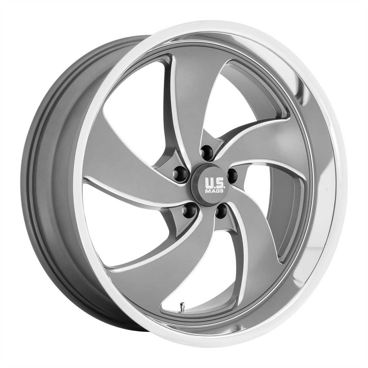 US Mag U133 Desperado 22x9 6x139.7 +25mm Offset Anthracite Milled w/ Diamond Cut Lip Wheel