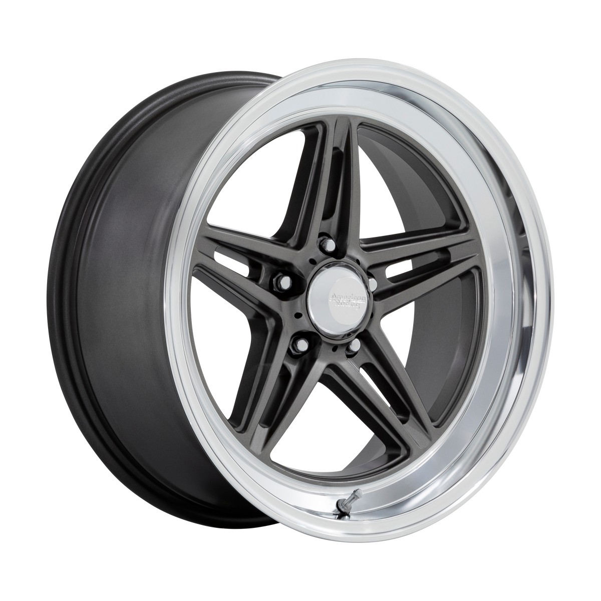 American Racing Vintage VN514 Groove 18x10 5x127 +0mm Offset Anthracite w/ Diamond Cut Lip Wheel