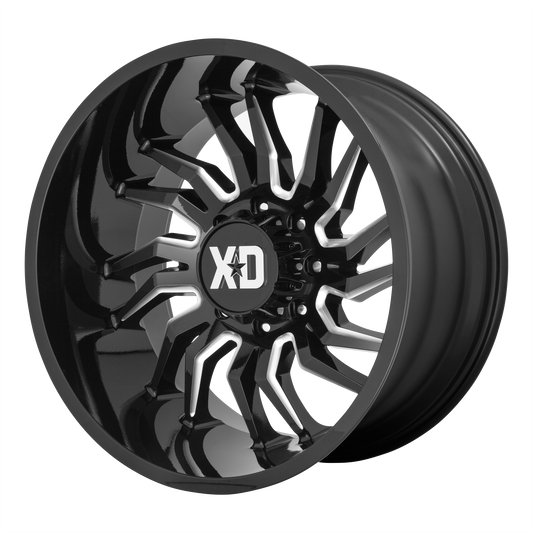 XD XD858 Tension 22x10 5x127 -18mm Offset Gloss Black Milled Wheel