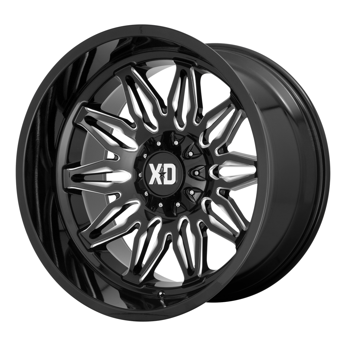 XD XD859 Gunner 20x10 6x135 -18mm Offset Gloss Black Milled Wheel